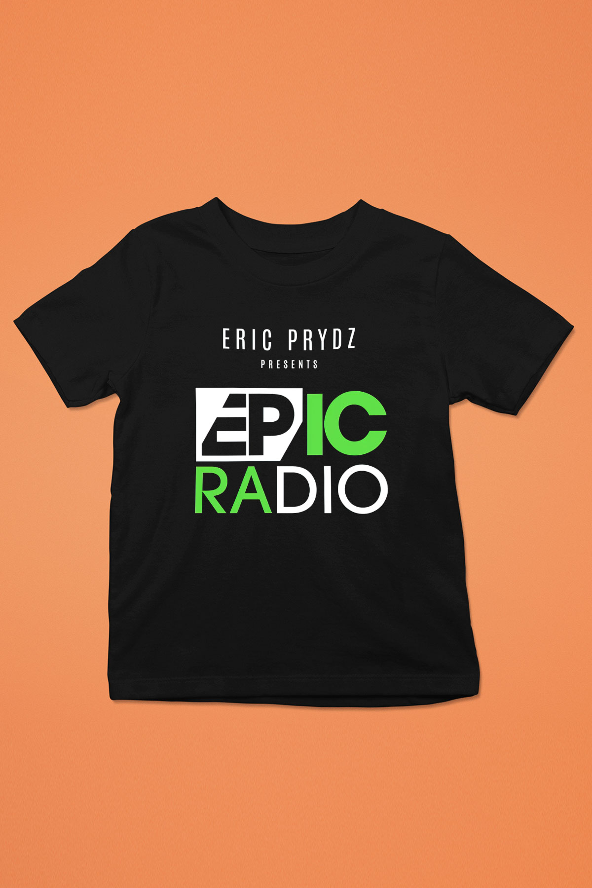 Eric Prydz Baskılı Siyah Unisex Çocuk Tişört