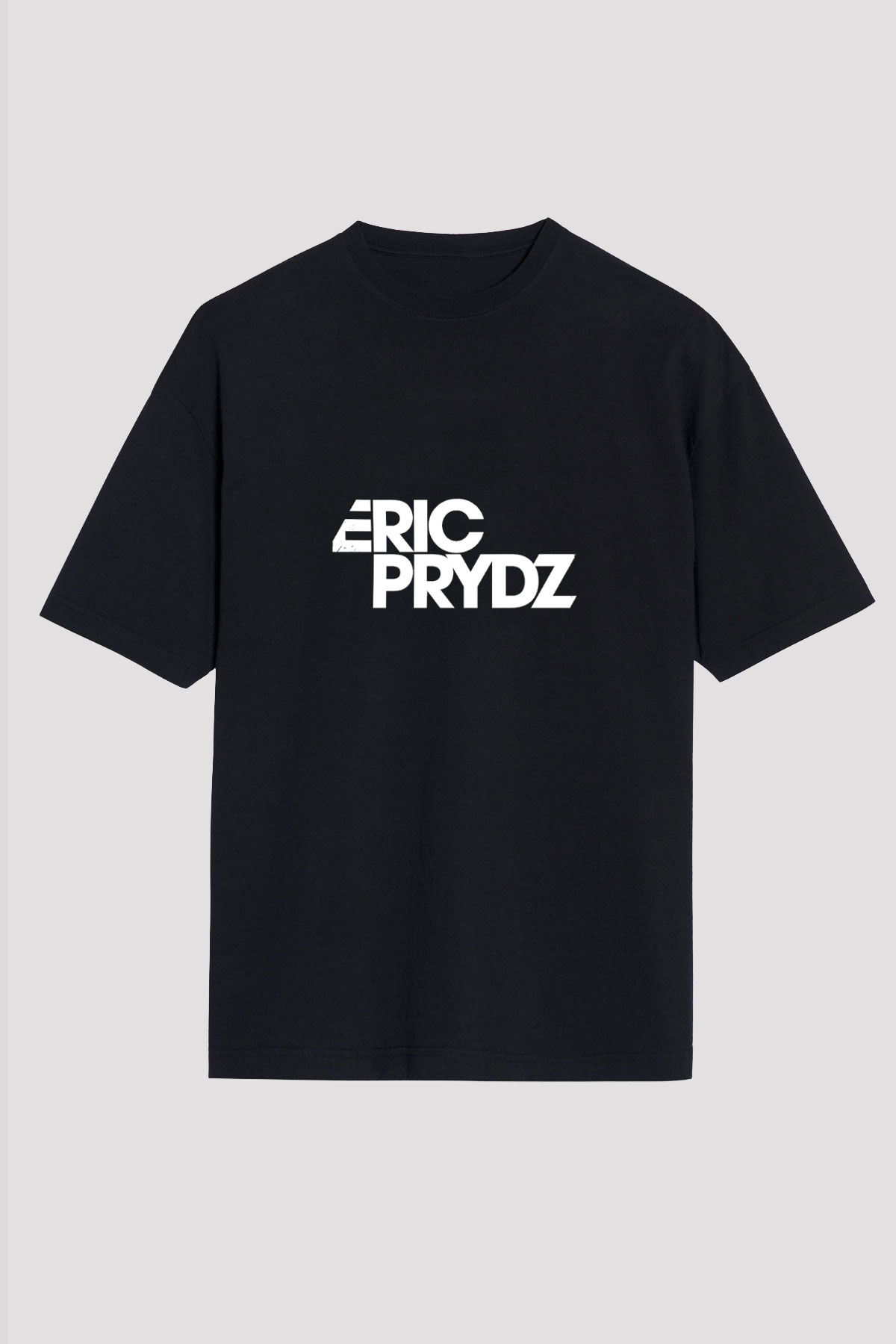 Eric Prydz Baskılı Unisex Oversize Siyah Tişört