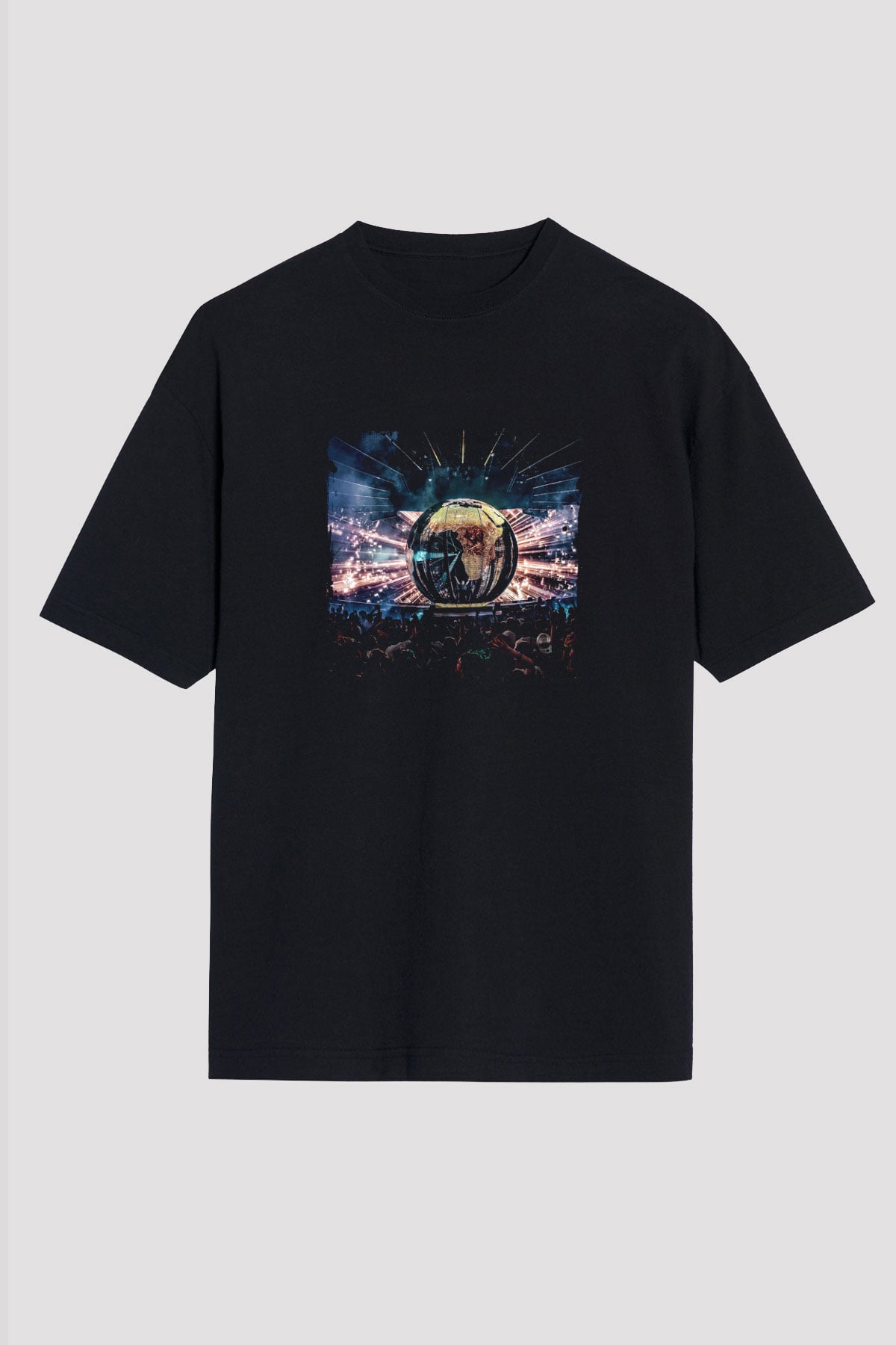 Eric Prydz Baskılı Unisex Oversize Siyah Tişört