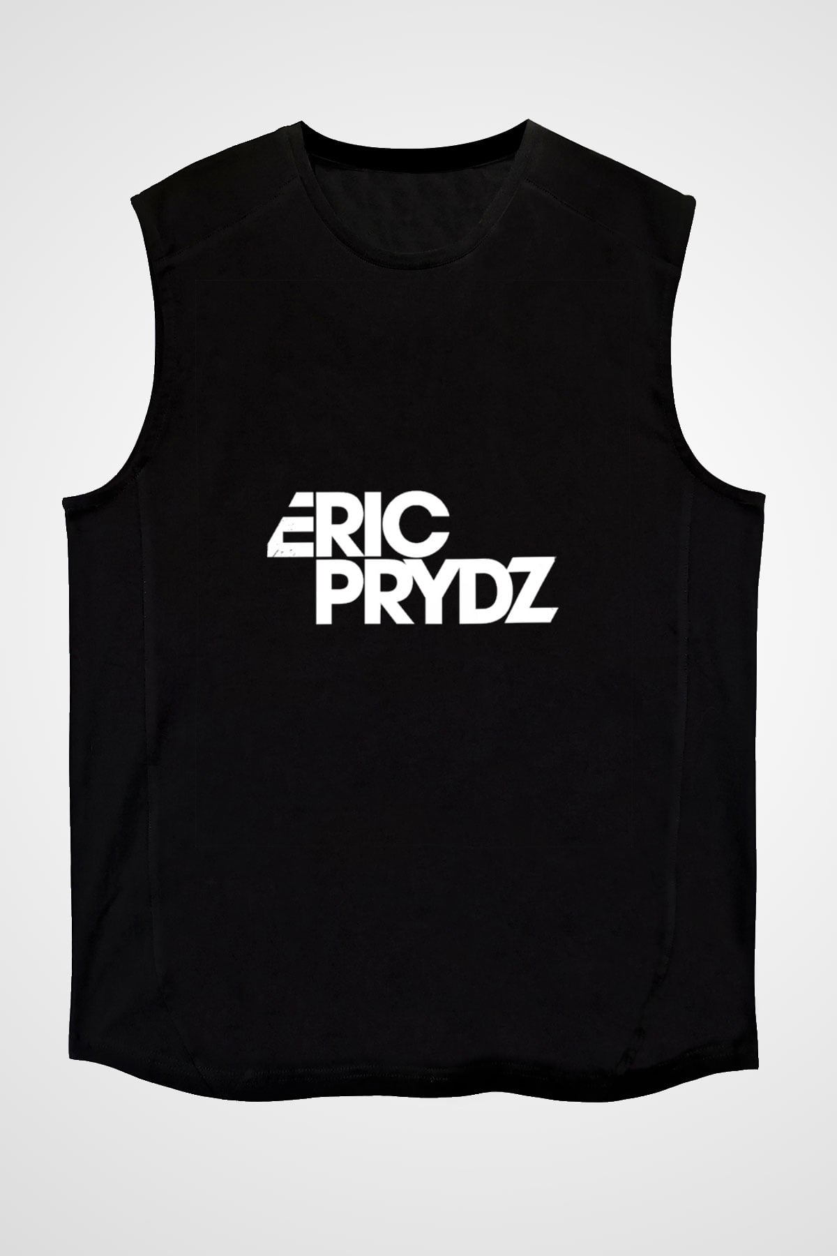 Eric Prydz Baskılı Unisex Siyah Kolsuz Tişört