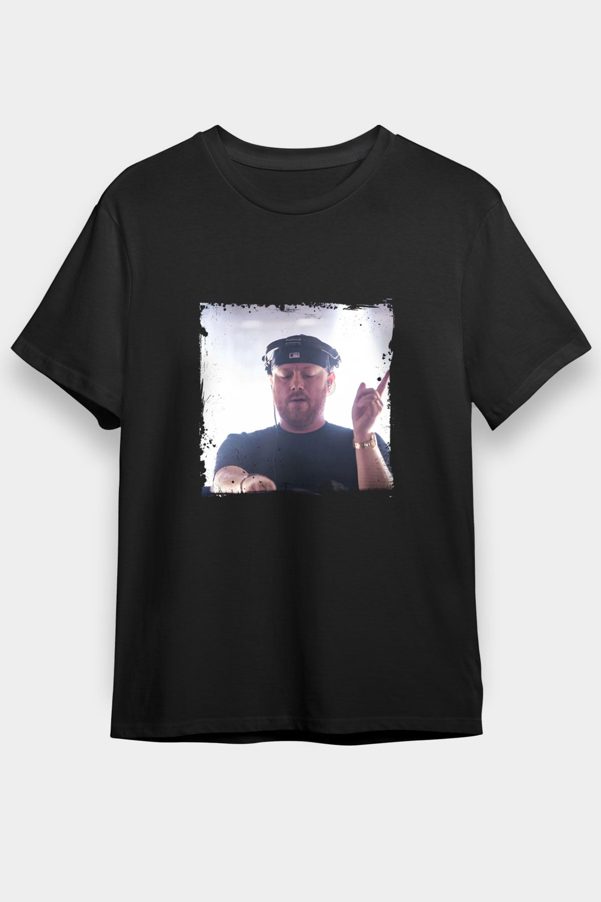 Eric Prydz Baskılı Unisex Siyah Tişört