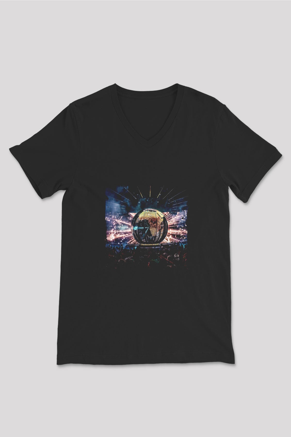 Eric Prydz Baskılı Unisex Siyah V Yaka Tişört