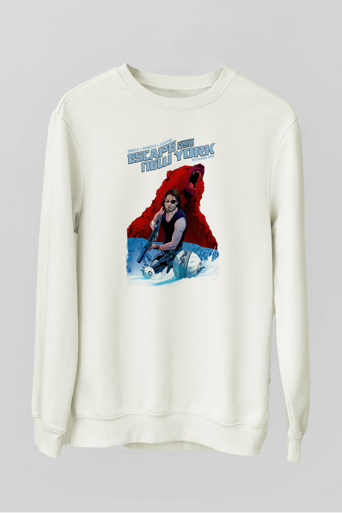 Escape from New York Beyaz Unisex  Sweatshirt