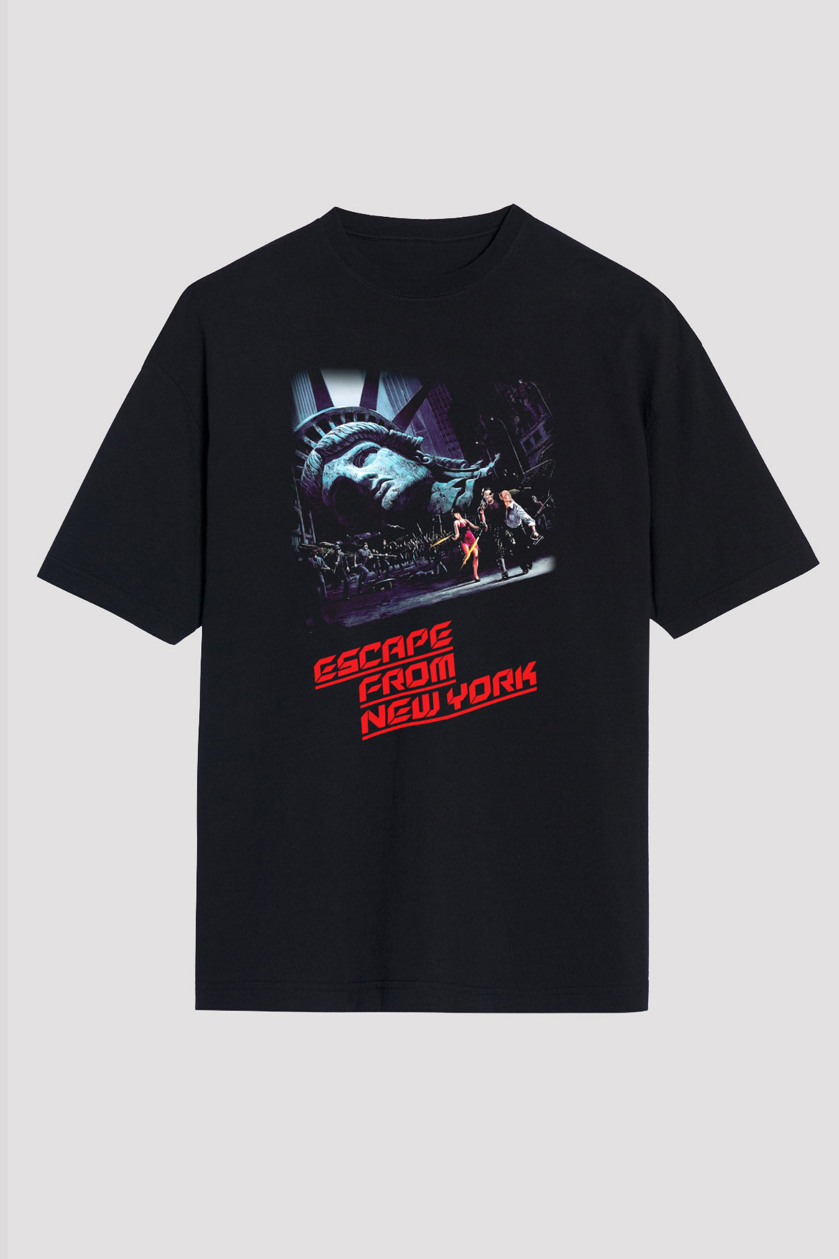 Escape from New York Siyah Unisex Oversize Tişört