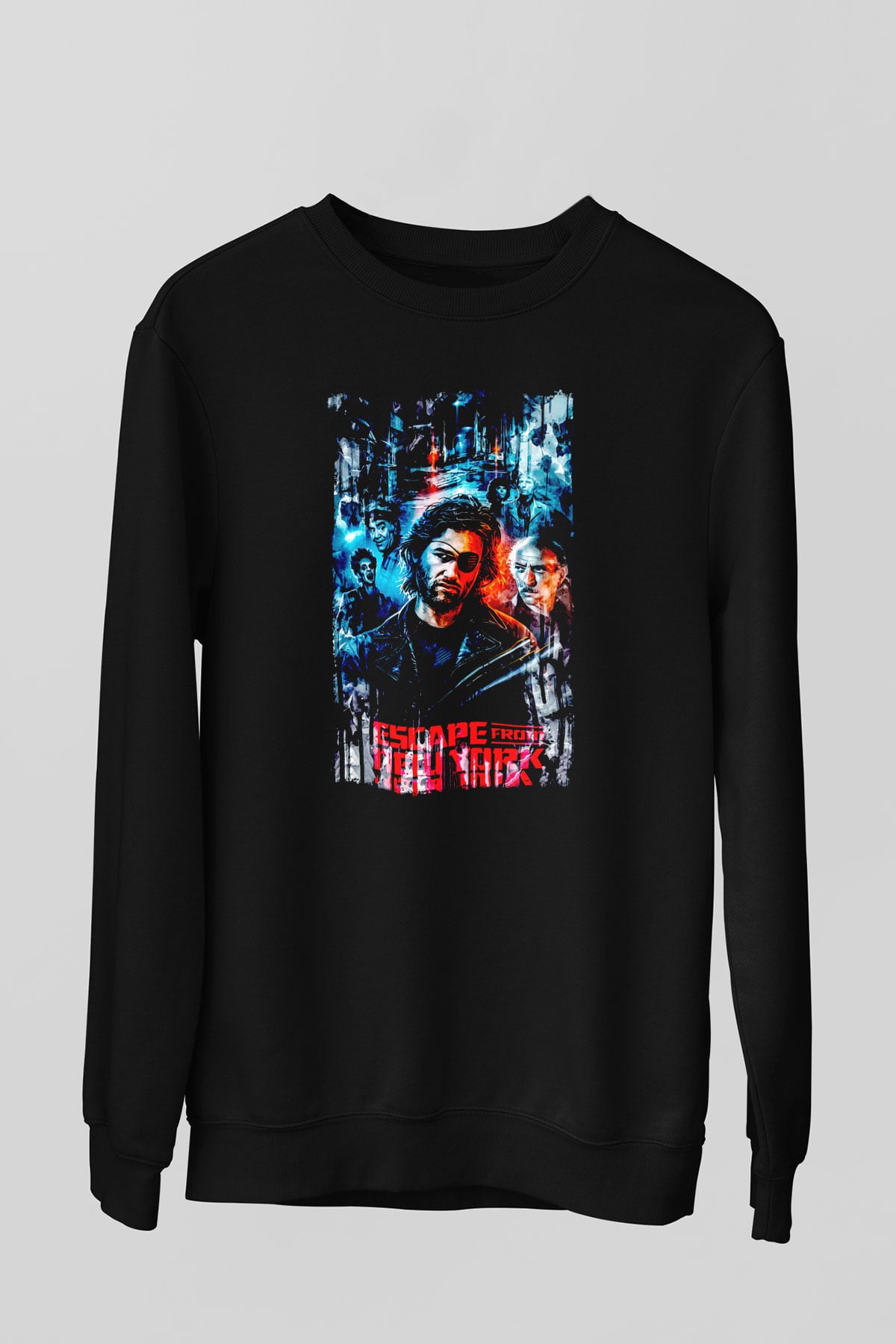 Escape from New York Siyah Unisex  Sweatshirt
