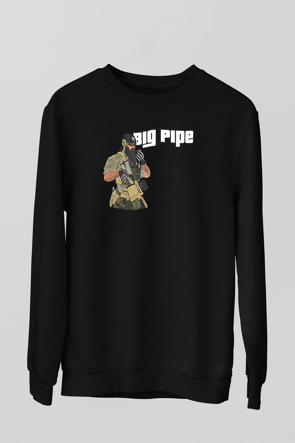 Escape From Tarkov Baskılı Unisex Siyah Sweatshirt