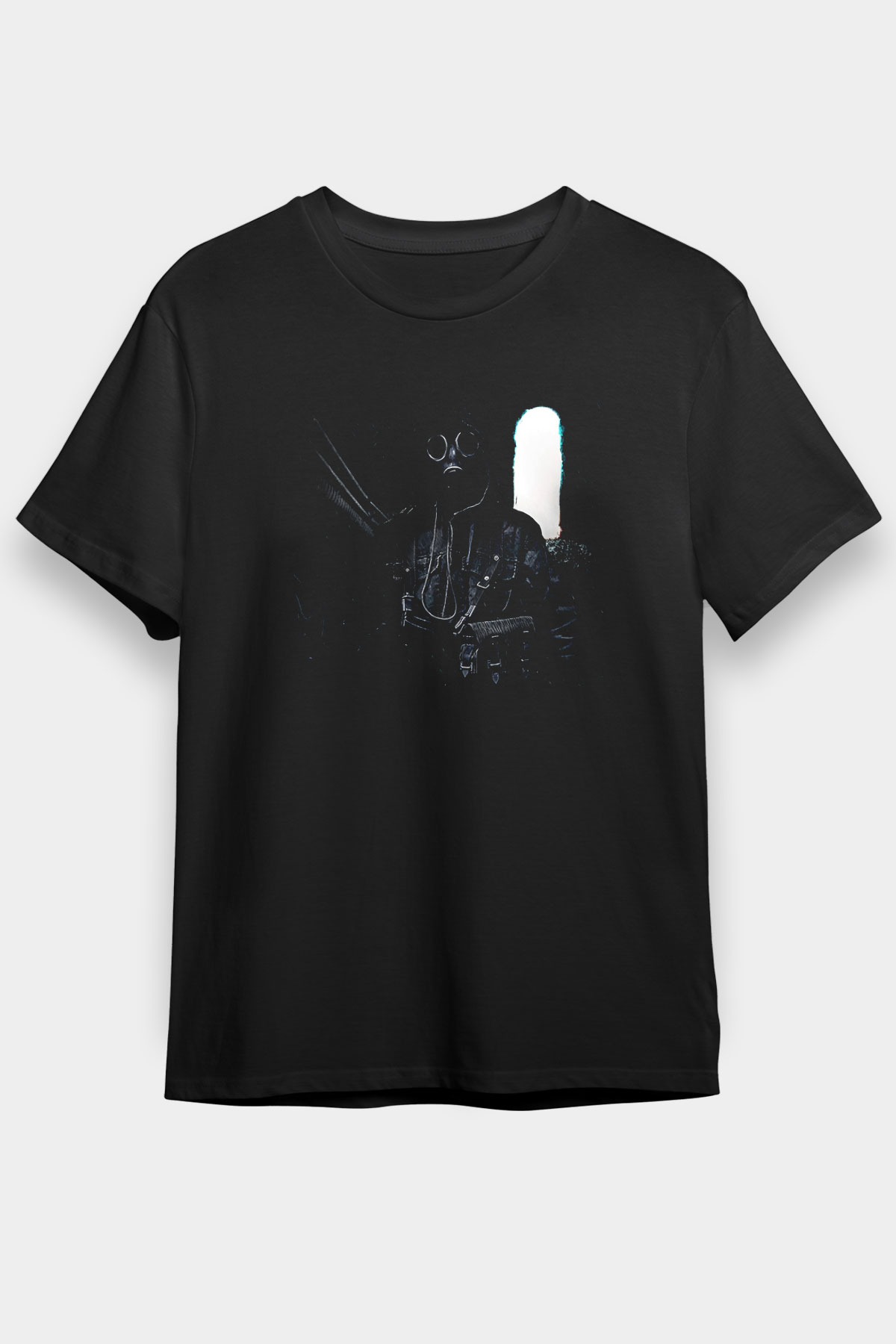 Escape From Tarkov Baskılı Unisex Siyah Tişört - Tshirt