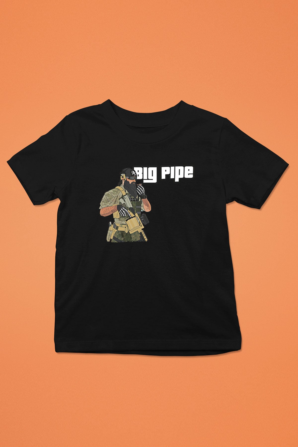 Escape From Tarkov Baskılı Unisex Siyah Çocuk Tişört - Tshirt