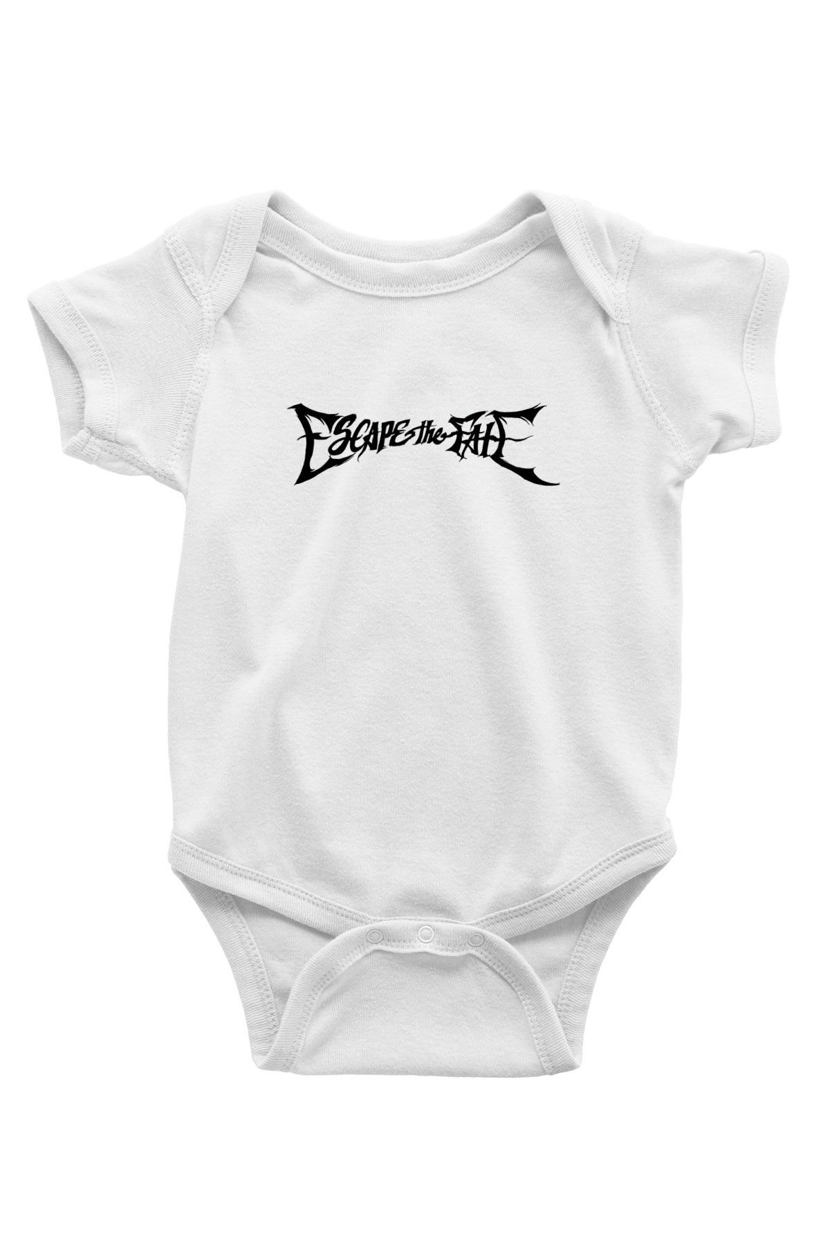 Escape the fate Baskılı Beyaz Unisex Bebek Body - Zıbın