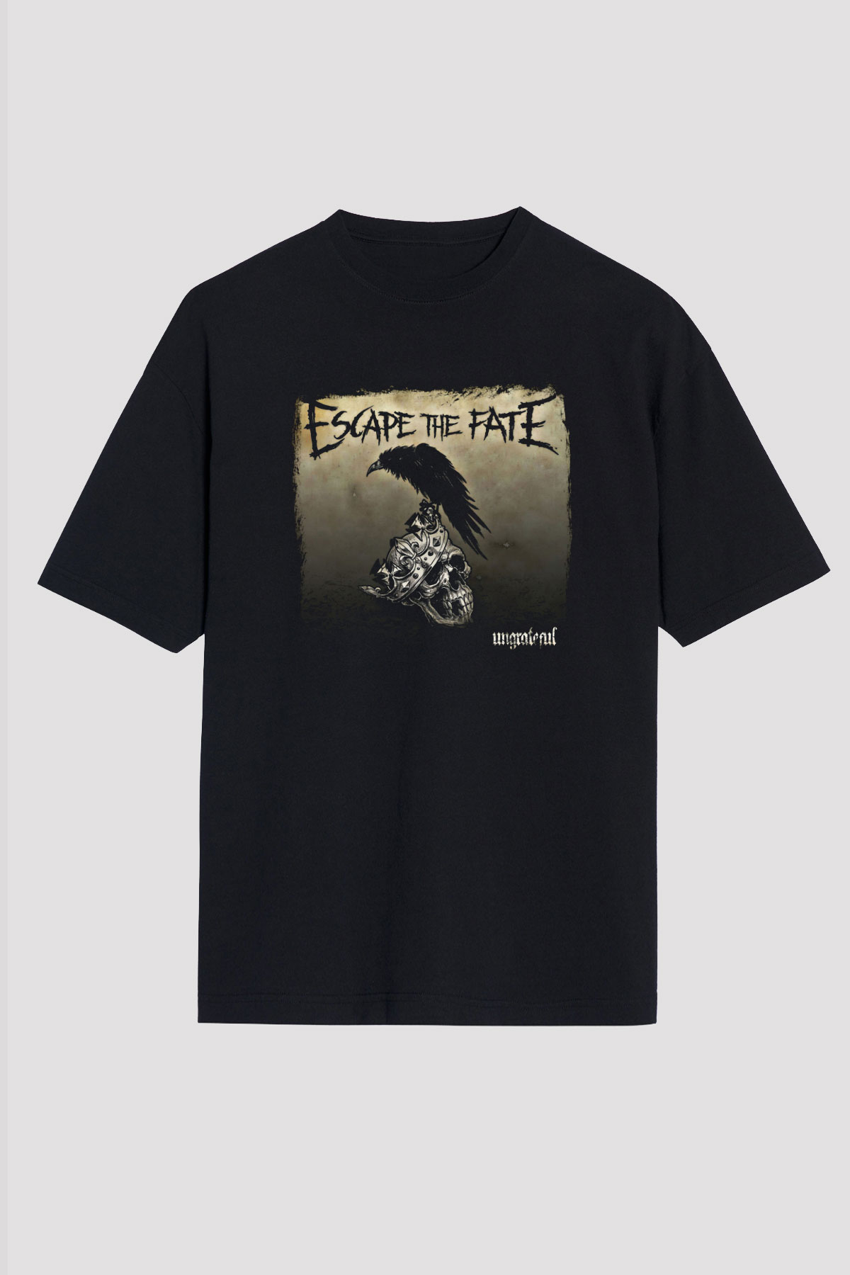 Escape The Fate Baskılı Unisex Siyah Oversize Tişört