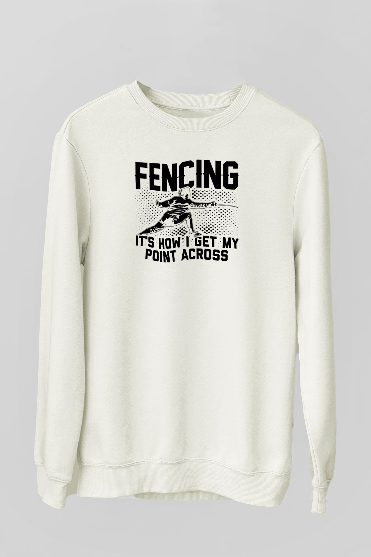 Eskrim Baskılı Unisex Ekru Sweatshirt