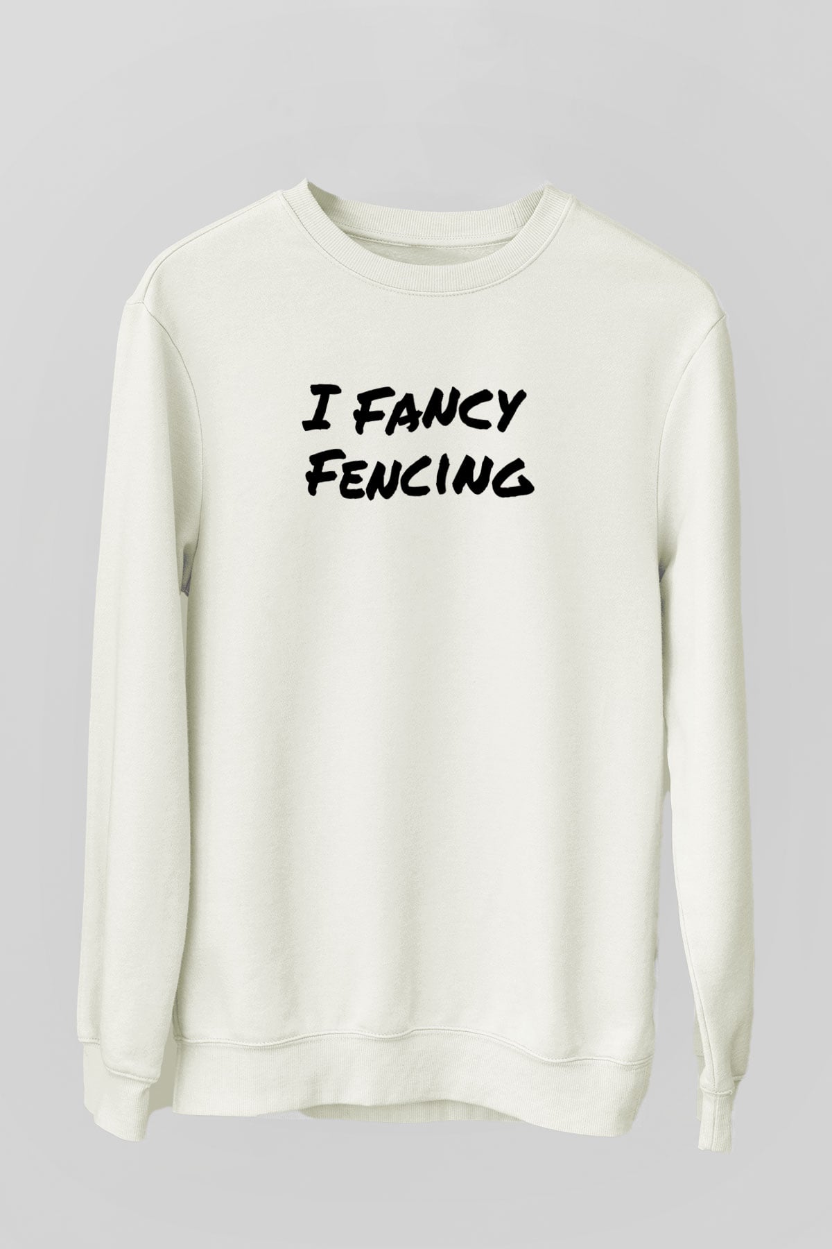 Eskrim Baskılı Unisex Ekru Sweatshirt