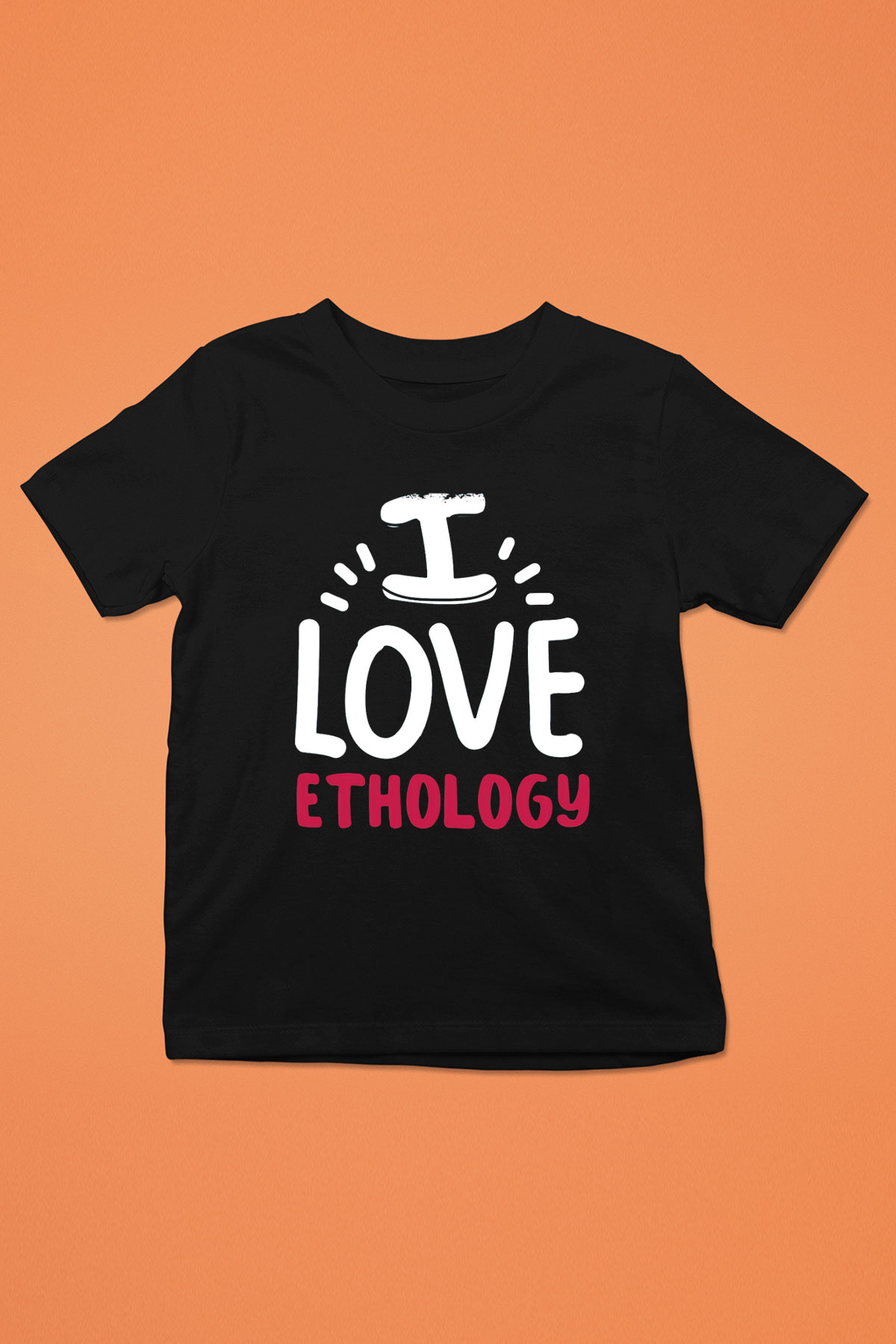 Etolojist Siyah Unisex Çocuk Tişört