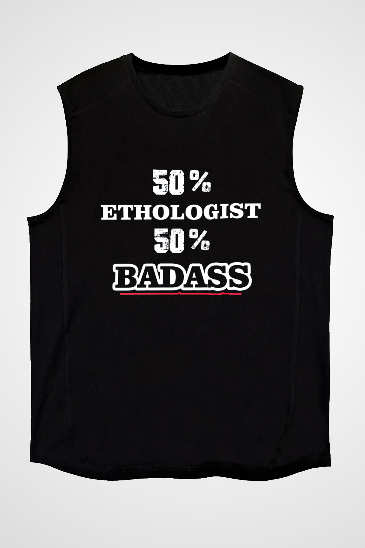 Etolojist Siyah Unisex Kolsuz Tişört