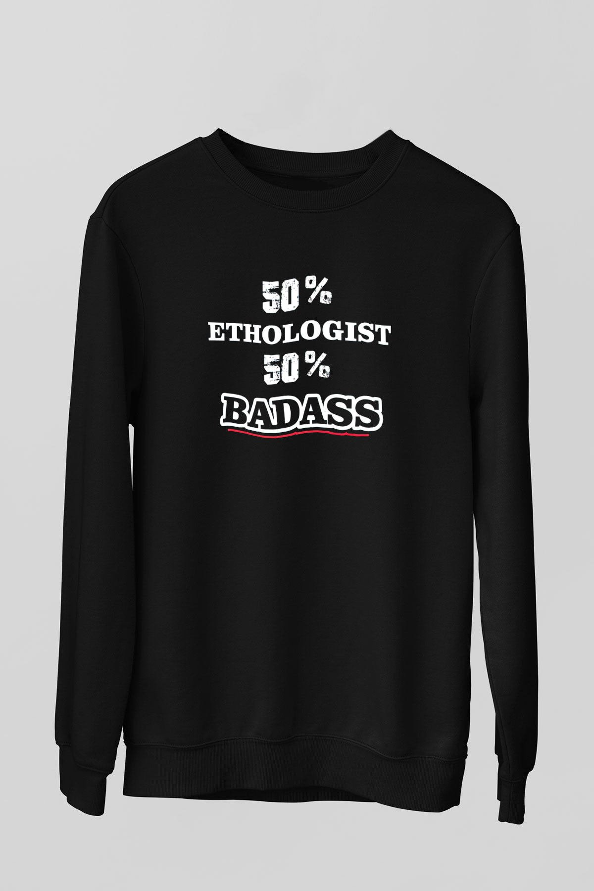 Etolojist Siyah Unisex Sweatshirt