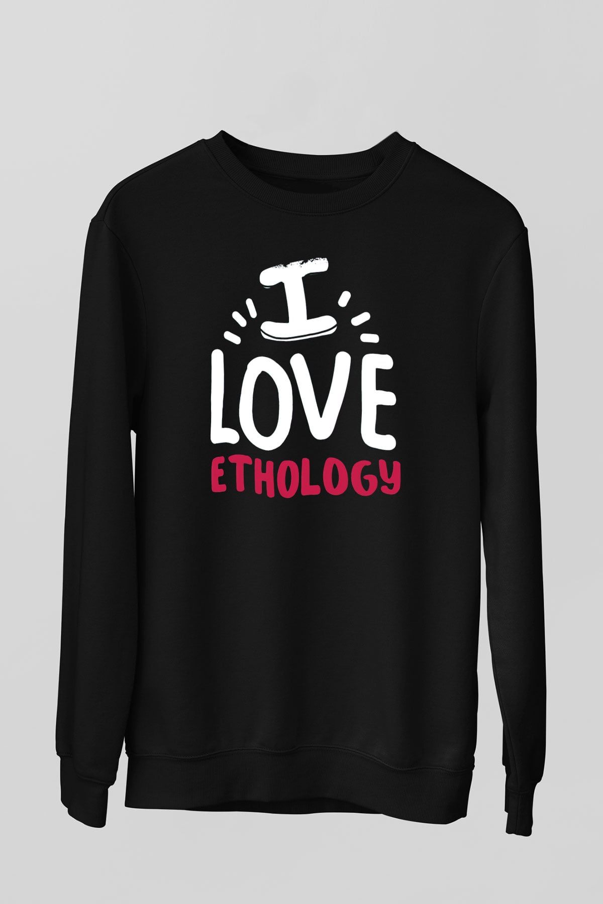 Etolojist Siyah Unisex Sweatshirt