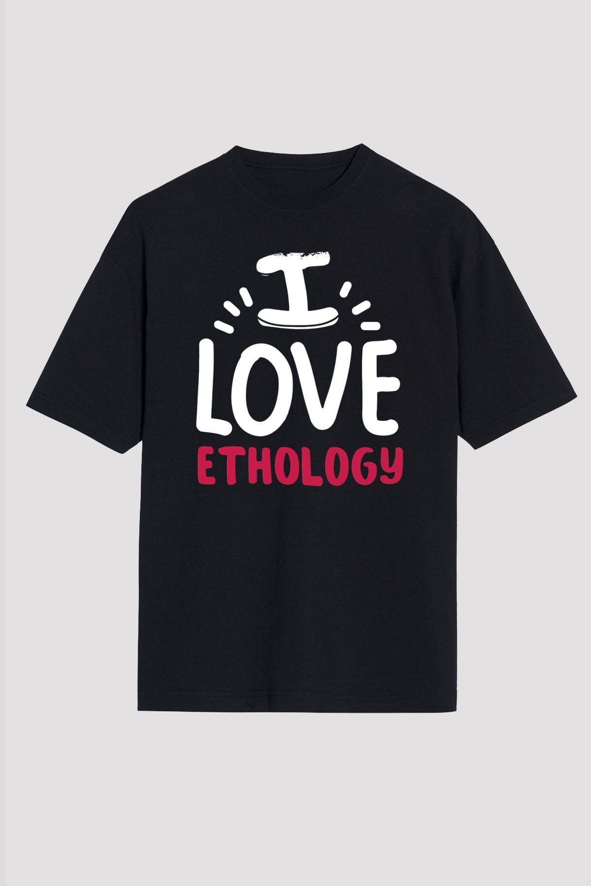 Etolojist Siyah Unisex Tişört T-Shirt - TişörtFabrikası