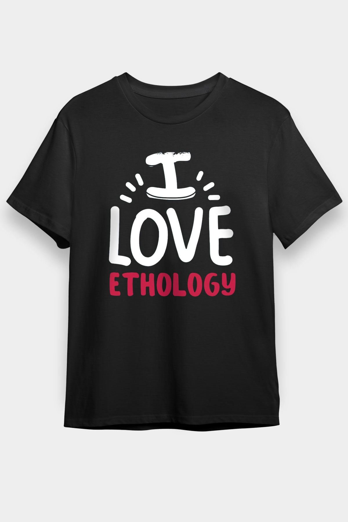 Etolojist Siyah Unisex Tişört T-Shirt - TişörtFabrikası