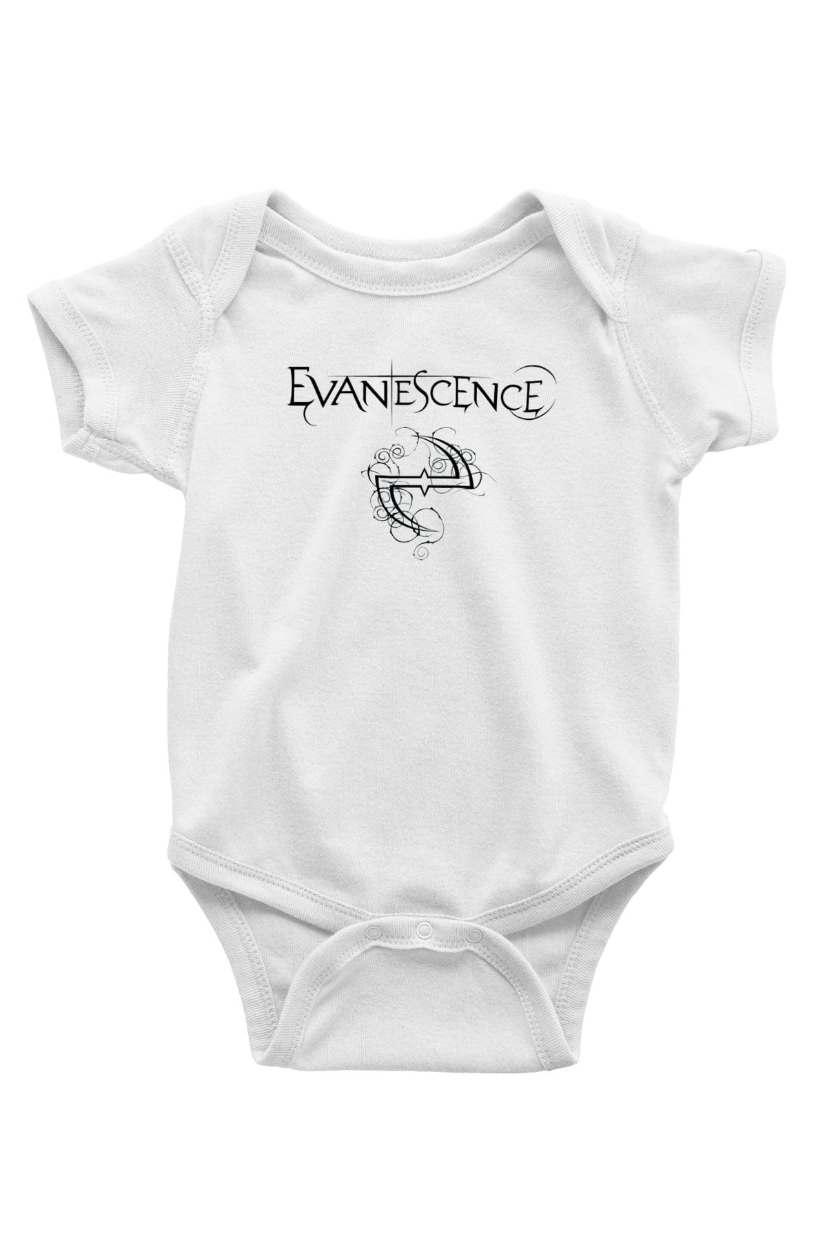 Evanescence Baskılı Beyaz Unisex Bebek Body - Zıbın