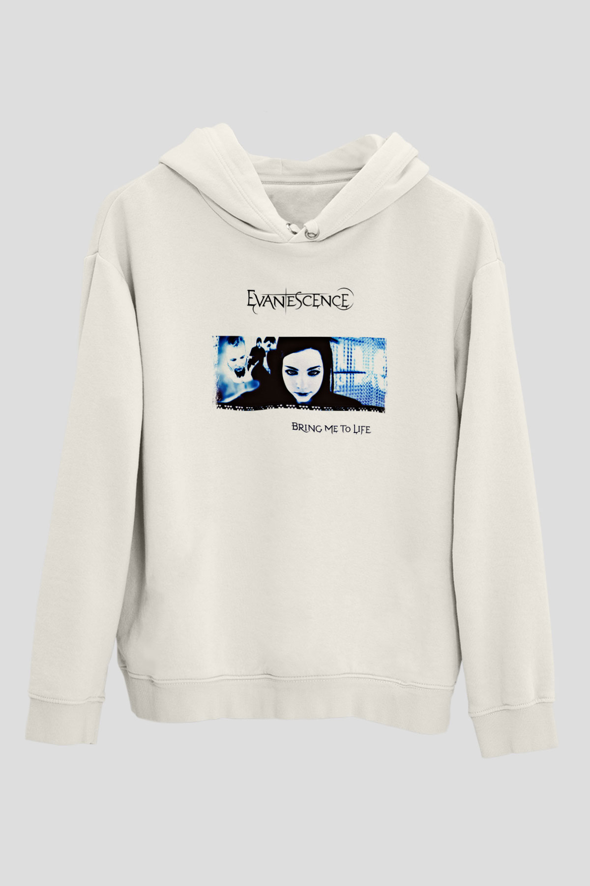 Evanescence Baskılı Unisex Beyaz Hoodie