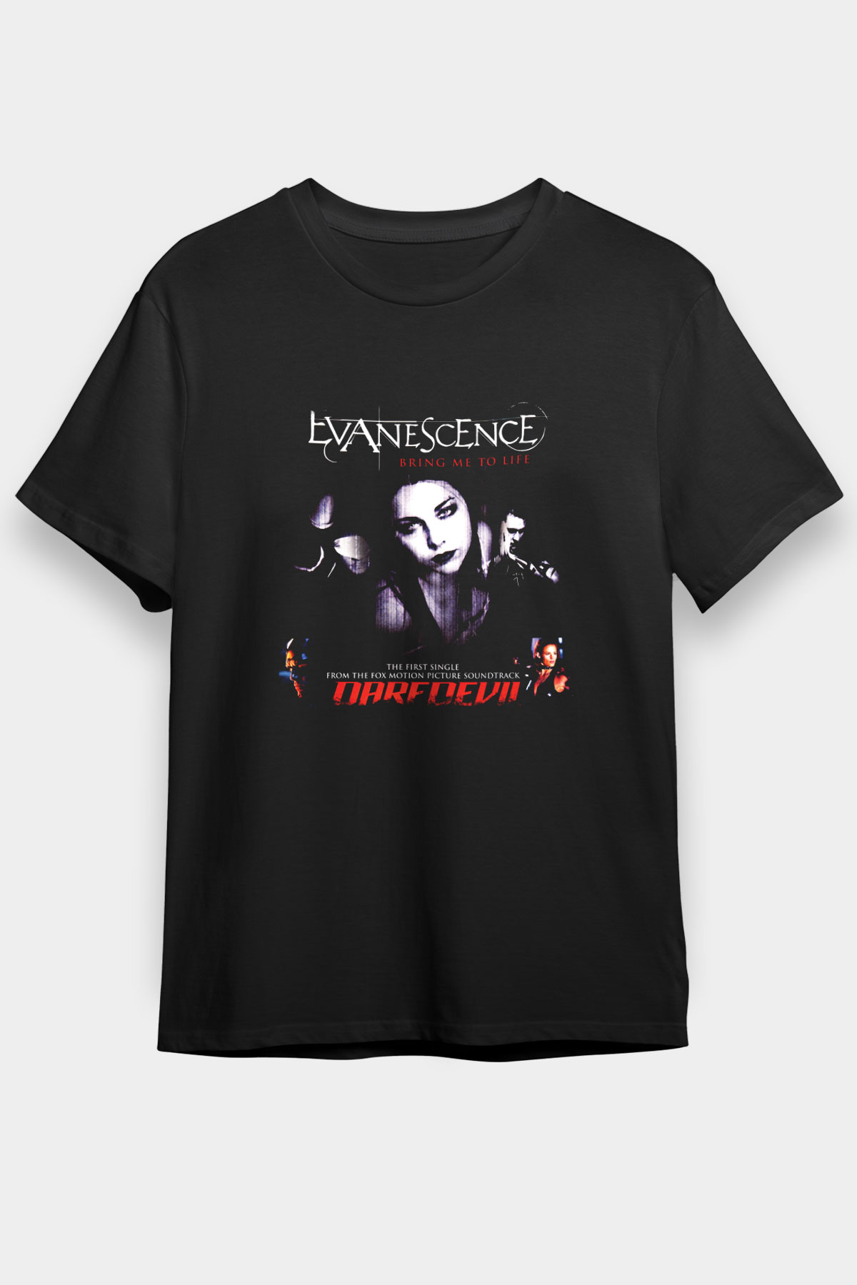 Evanescence Baskılı Unisex Siyah Tişört