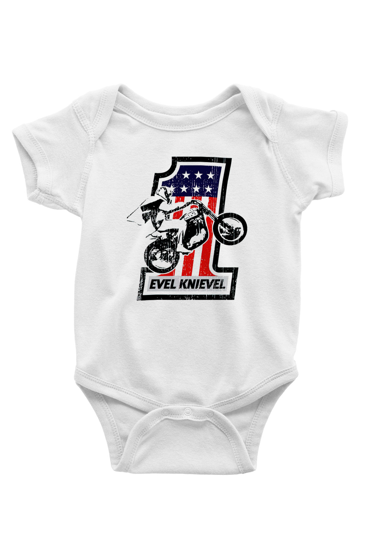 Evel Knievel Beyaz Bebek Body - Zıbın