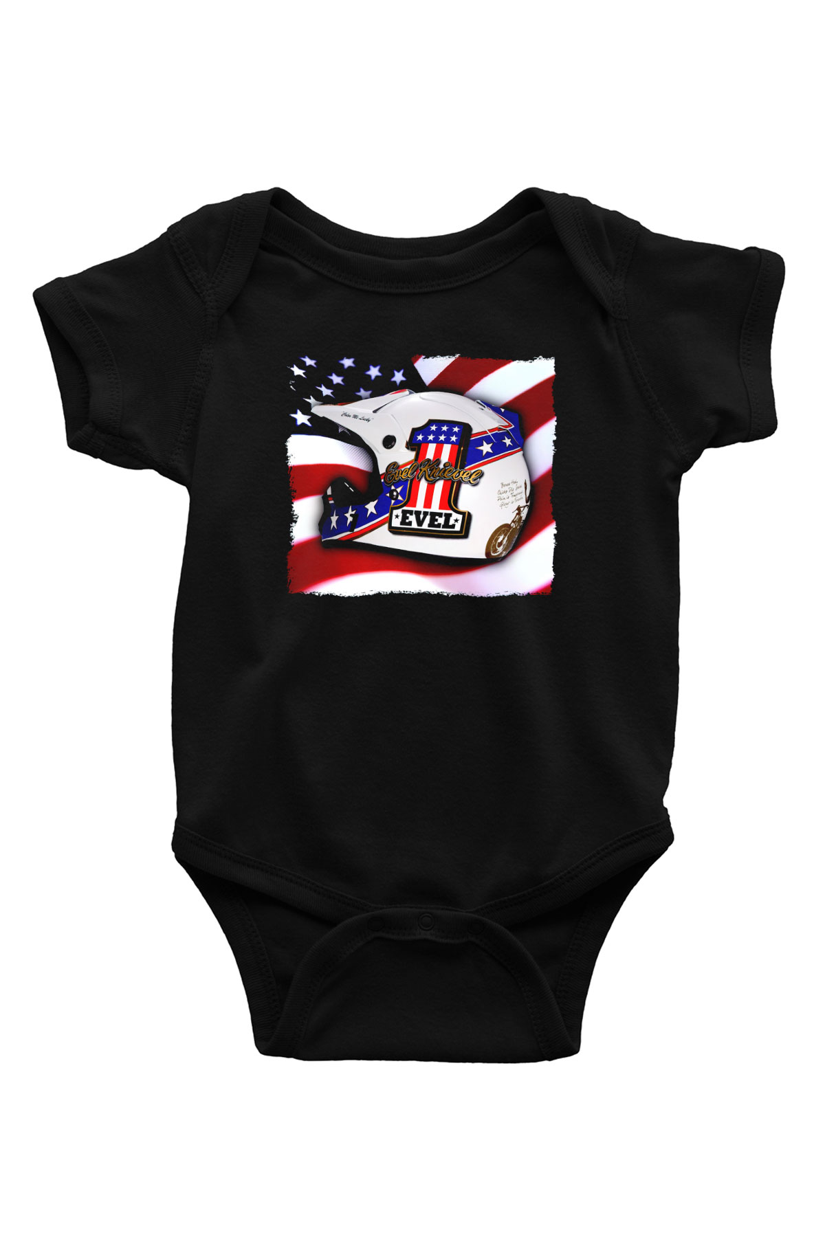 Evel Knievel Siyah Bebek Body - Zıbın