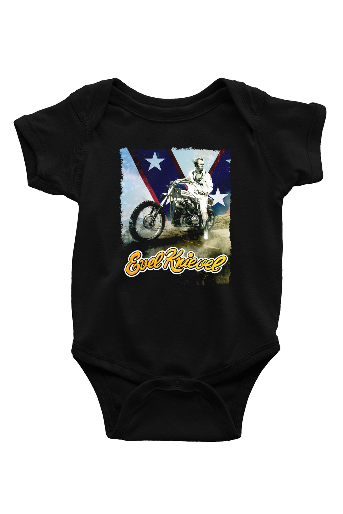 Evel Knievel Siyah Bebek Body - Zıbın