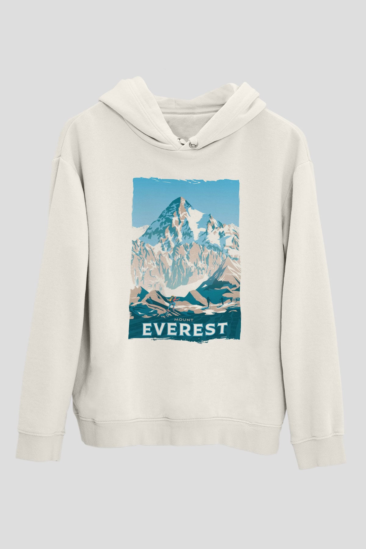 Everest Beyaz Unisex Hoodie