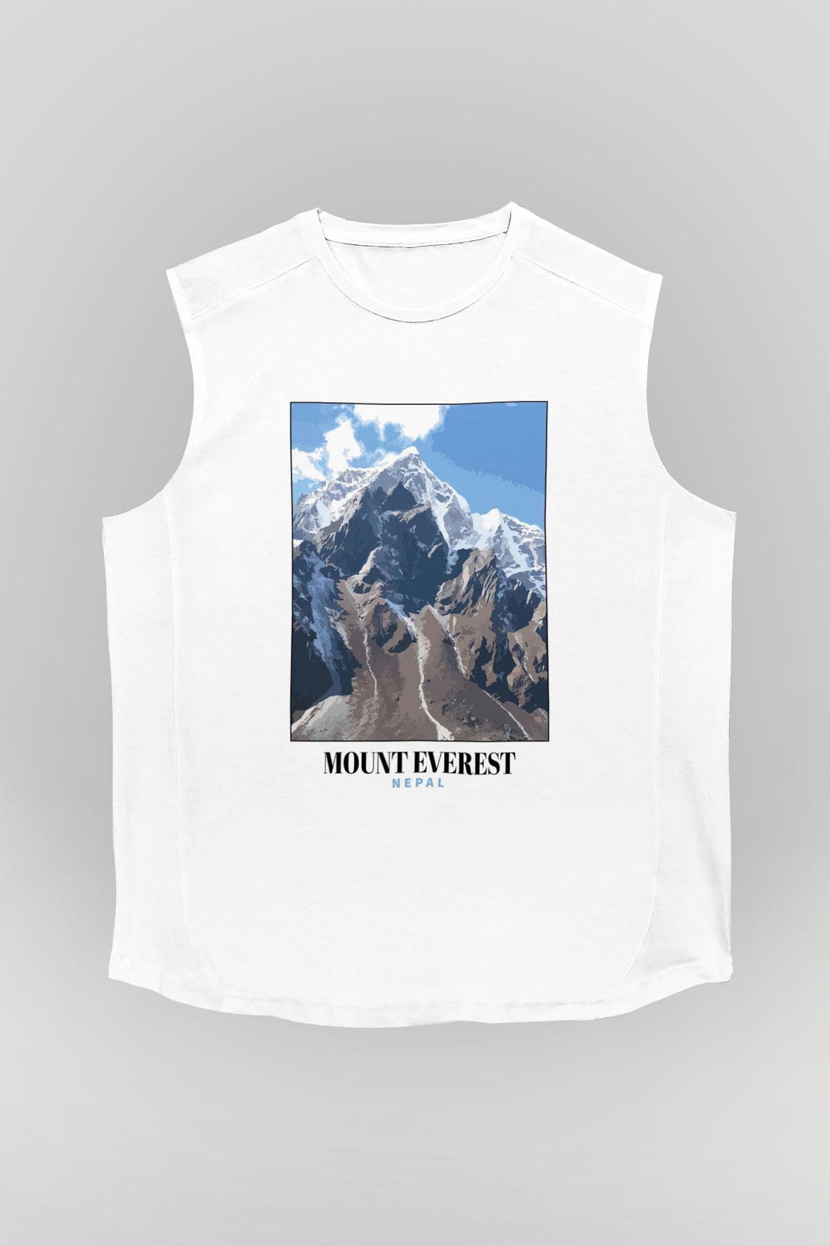 Everest Beyaz Unisex Kolsuz Tişört