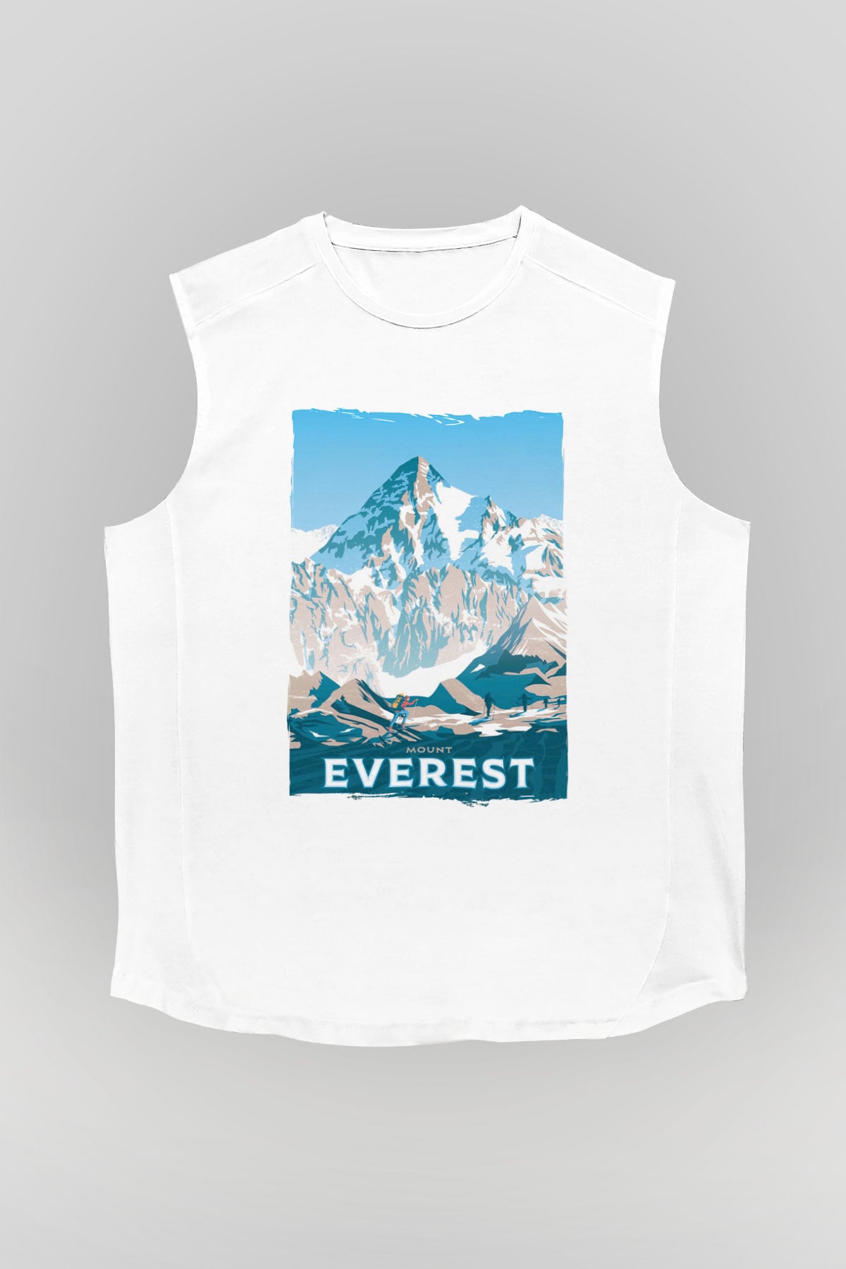 Everest Beyaz Unisex Kolsuz Tişört