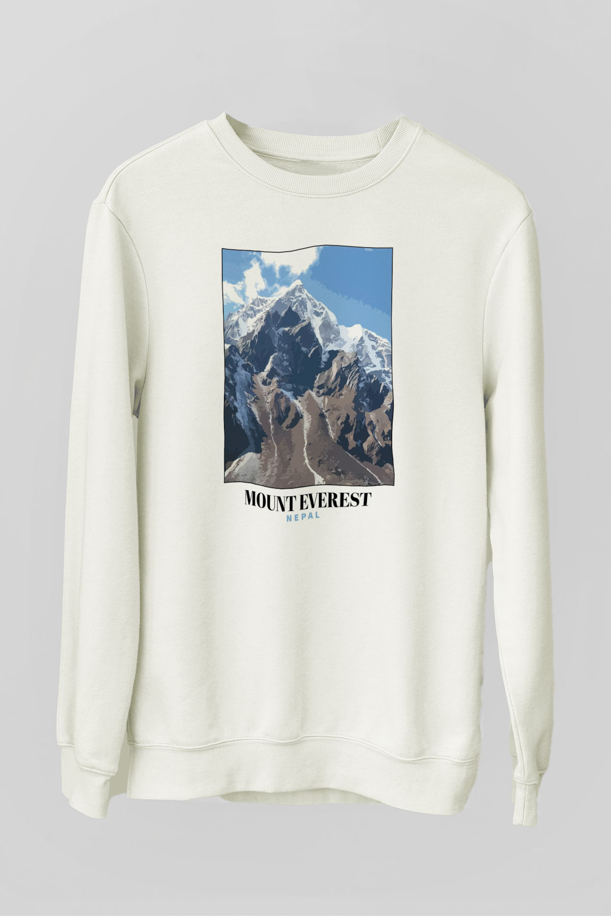 Everest Beyaz Unisex Sweatshirt