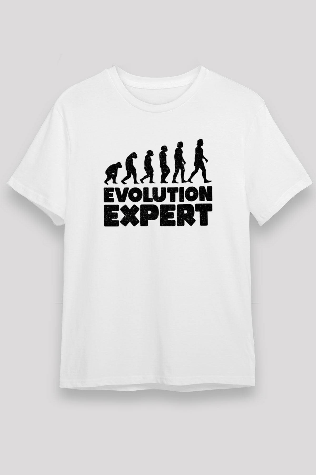 Evrim Biyoloji Baskılı Unisex Beyaz Tişört - Tshirt