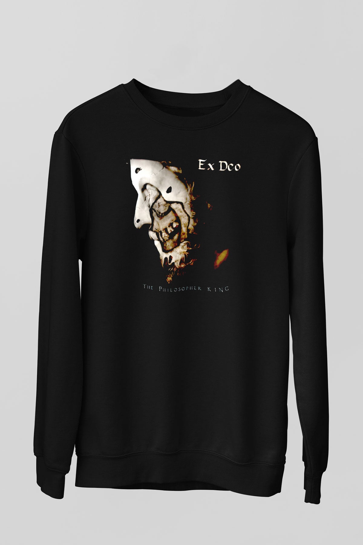 Ex Deo Siyah Unisex Sweatshirt