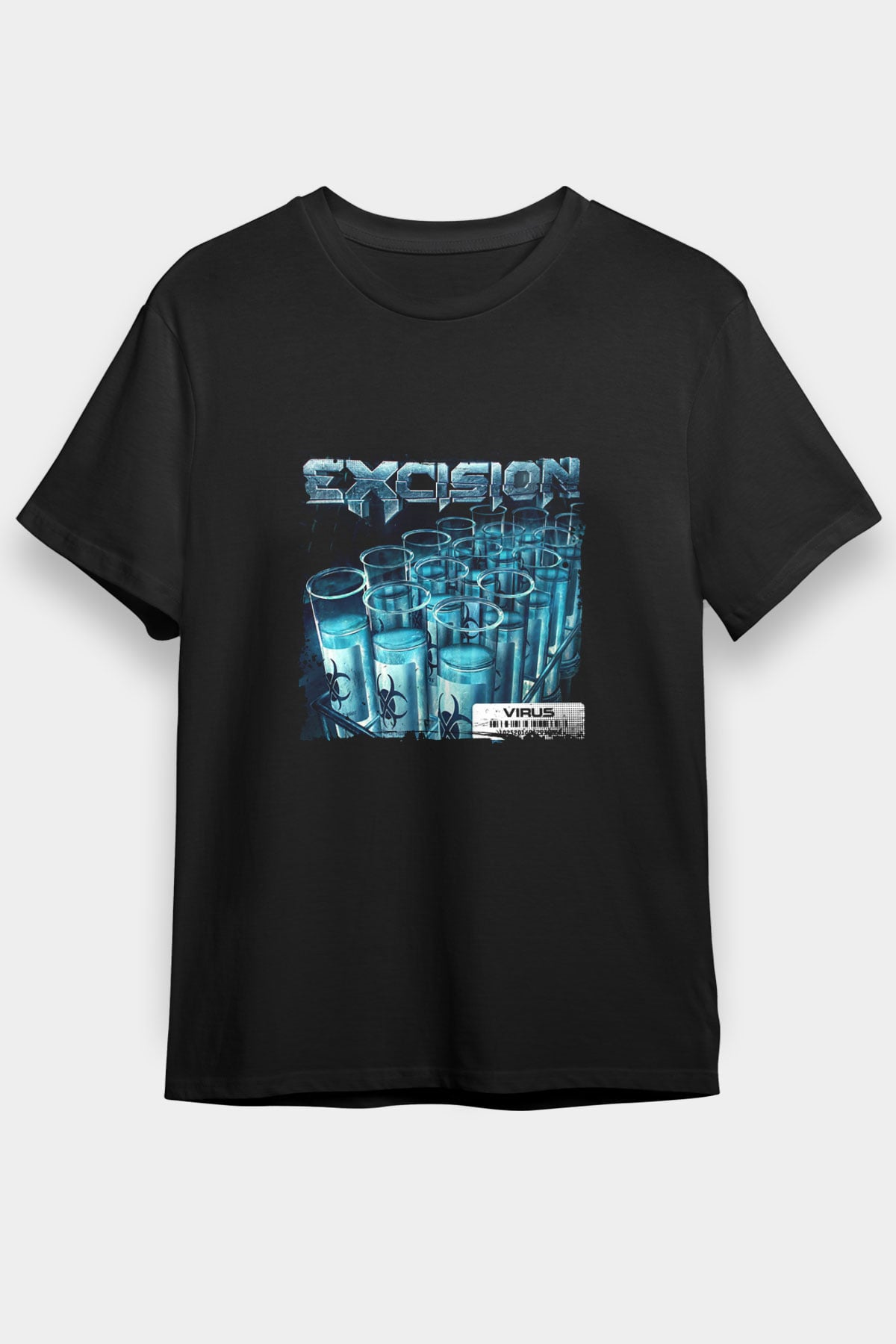 Excision Baskılı Unisex Siyah Tişört