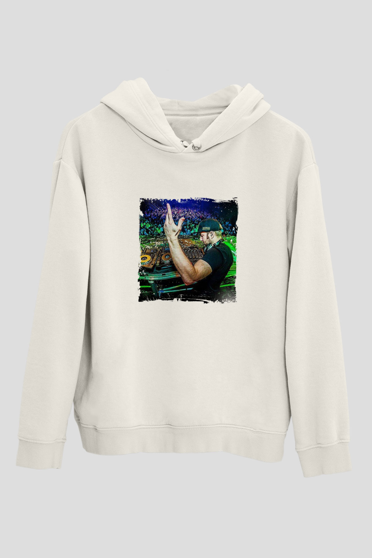 ExcisionBaskılı Beyaz Hoodie
