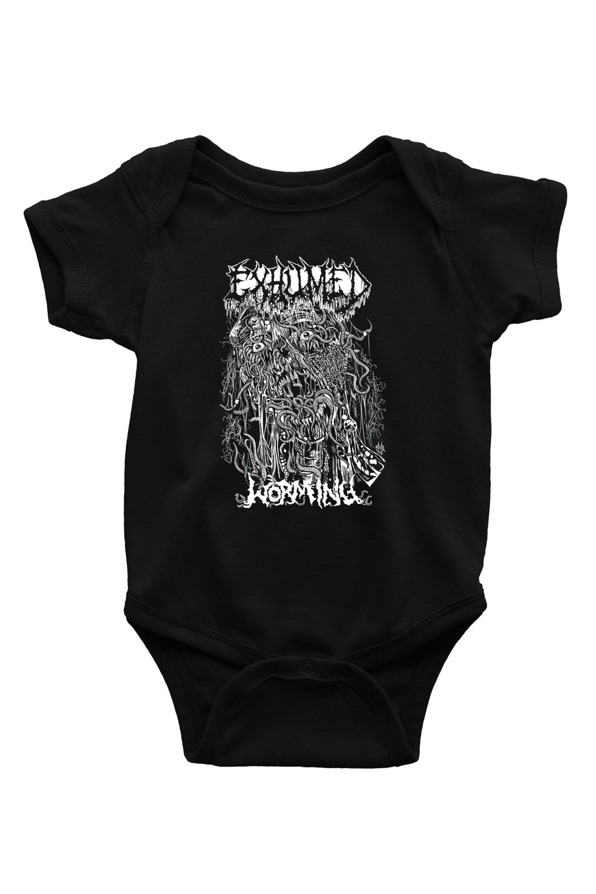 Exhumed Baskılı Unisex Siyah Bebek Body - Zıbın