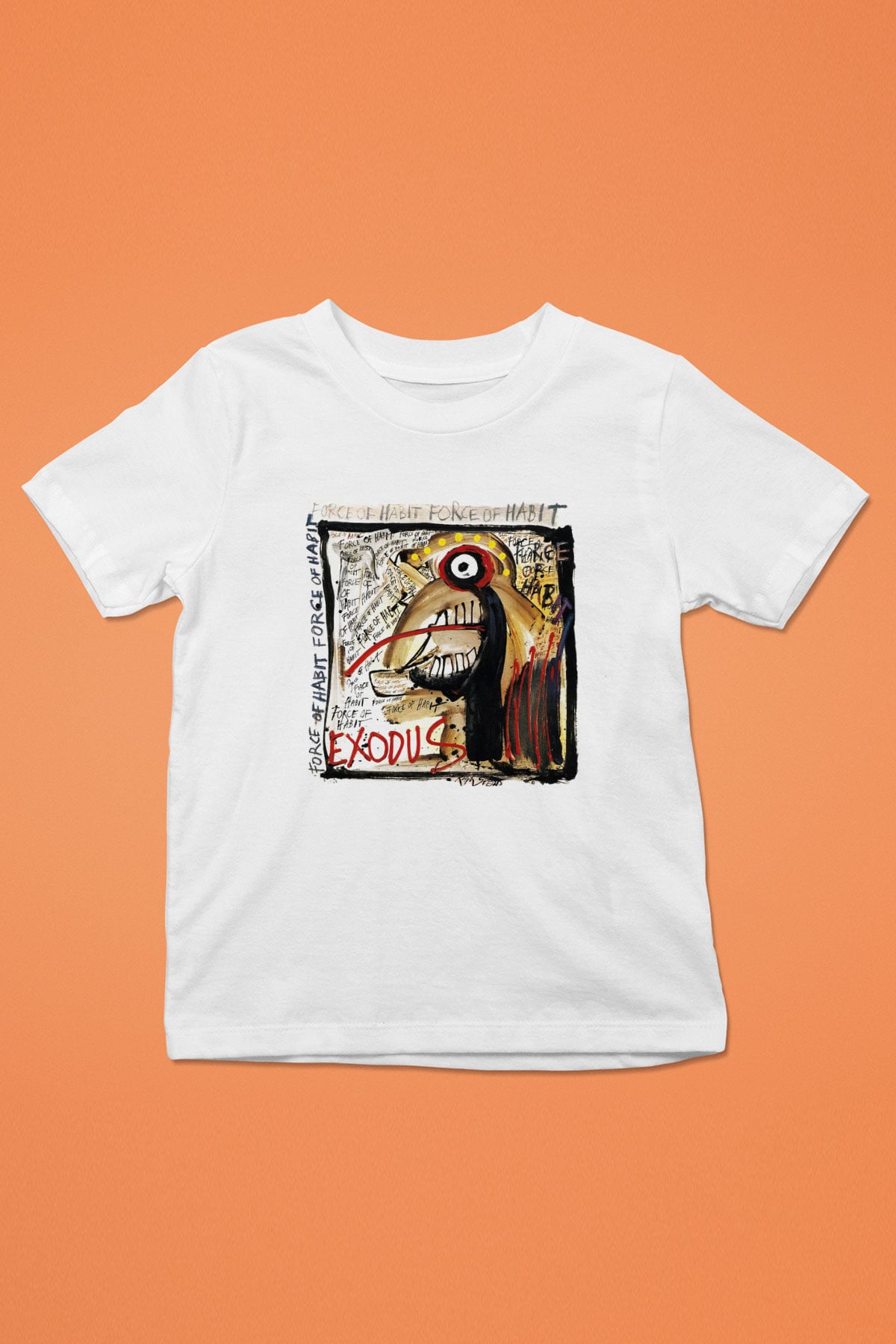Exodus Baskılı Beyaz Unisex Çocuk Tişört
