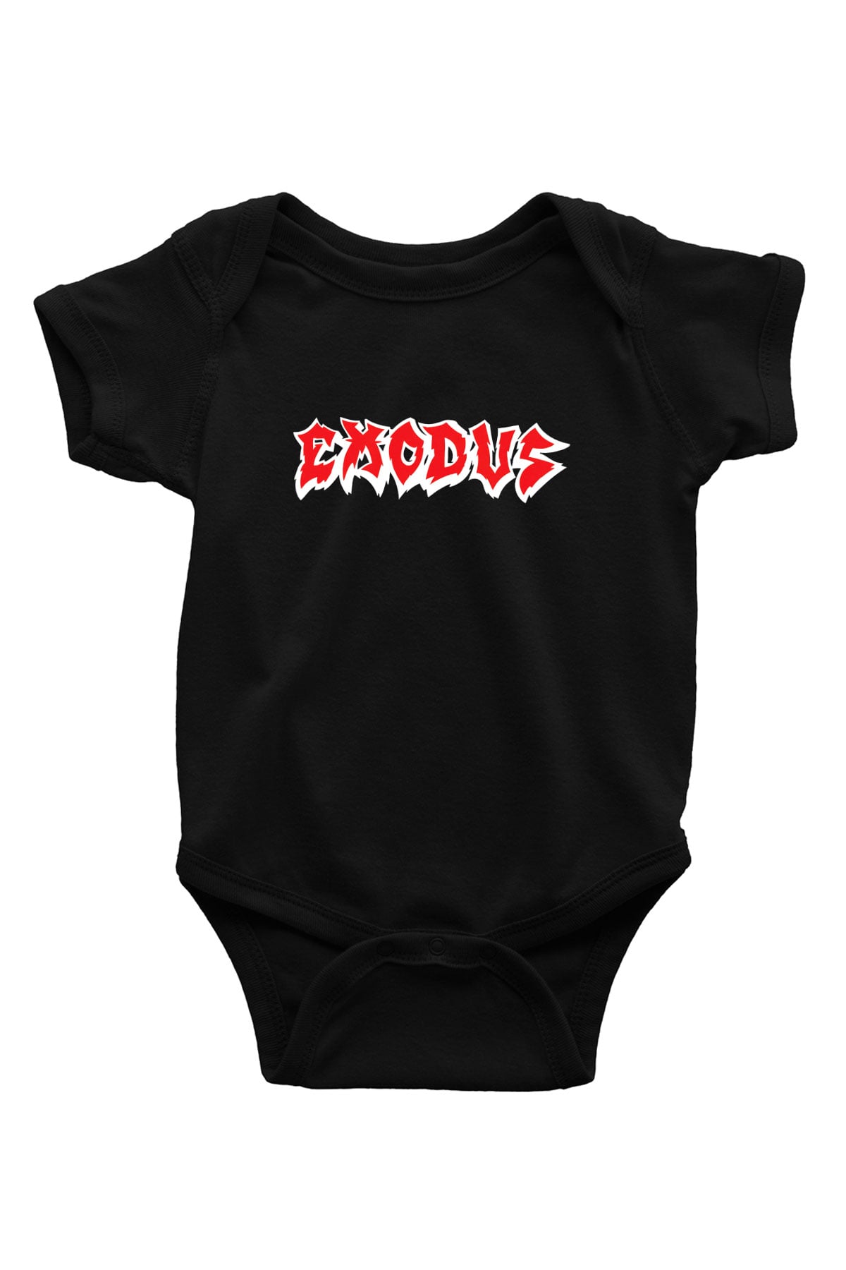 Exodus Baskılı Siyah Bebek Body - Zıbın