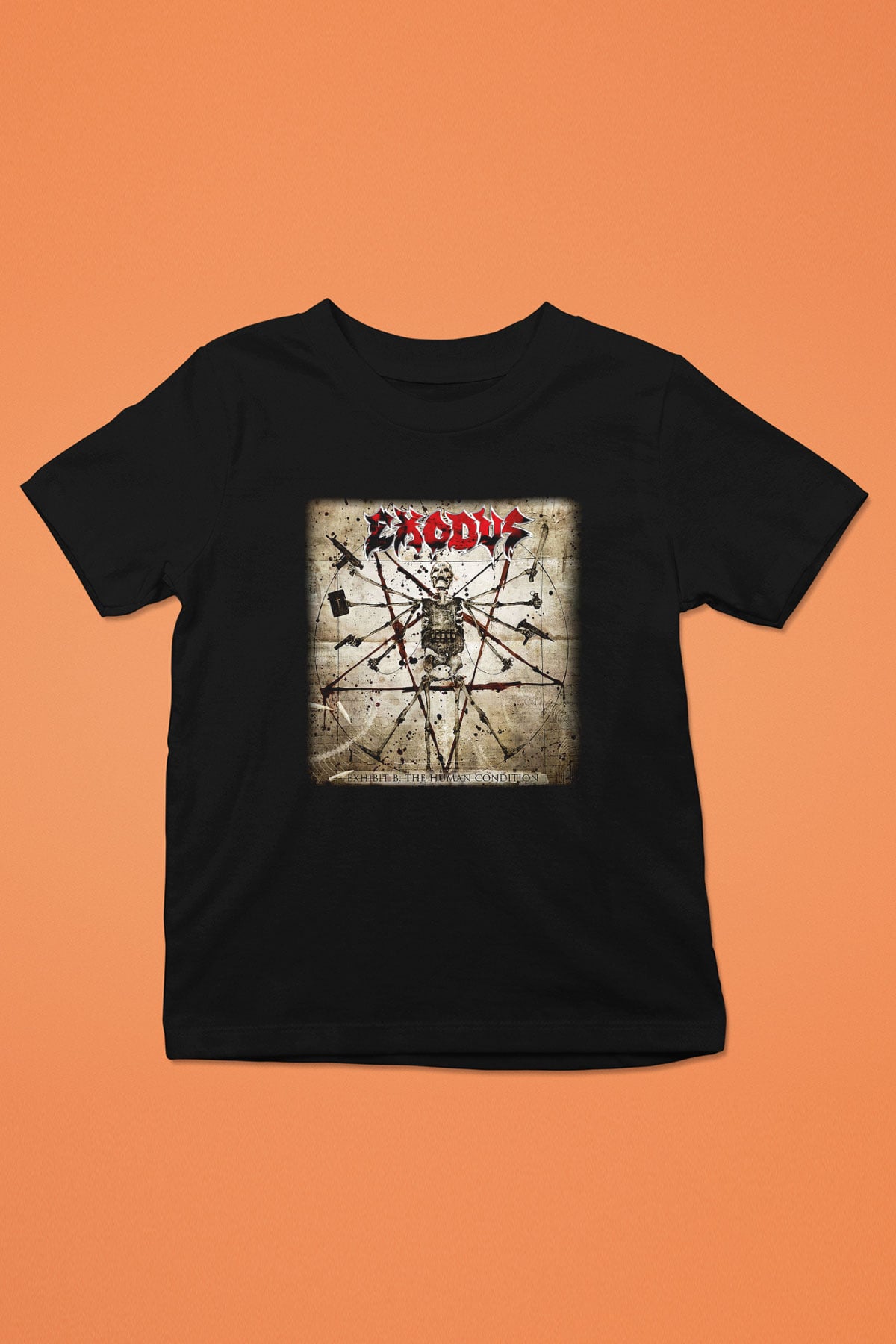 Exodus Baskılı Siyah Unisex Çocuk Tişört
