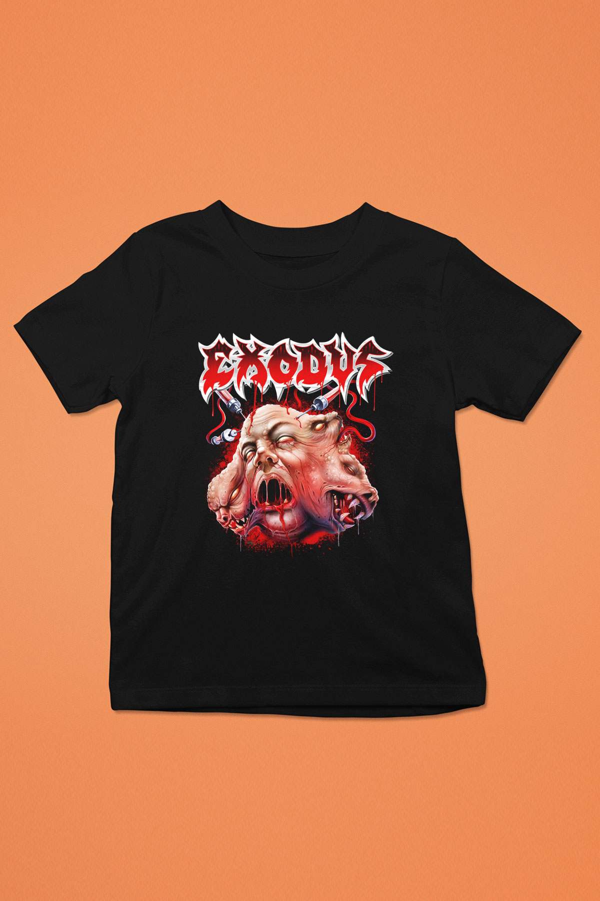 Exodus Baskılı Siyah Unisex Çocuk Tişört
