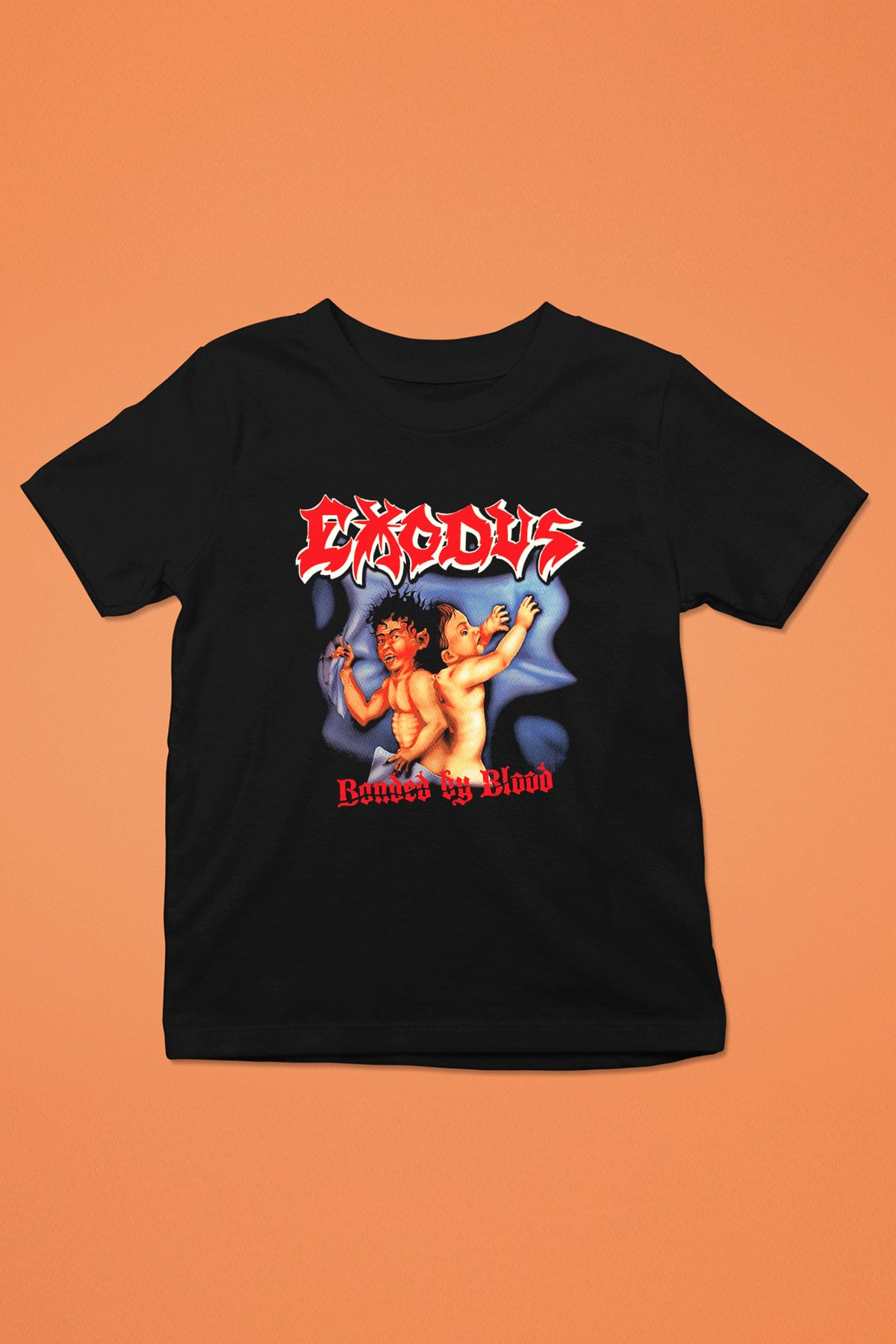 Exodus Baskılı Siyah Unisex Çocuk Tişört