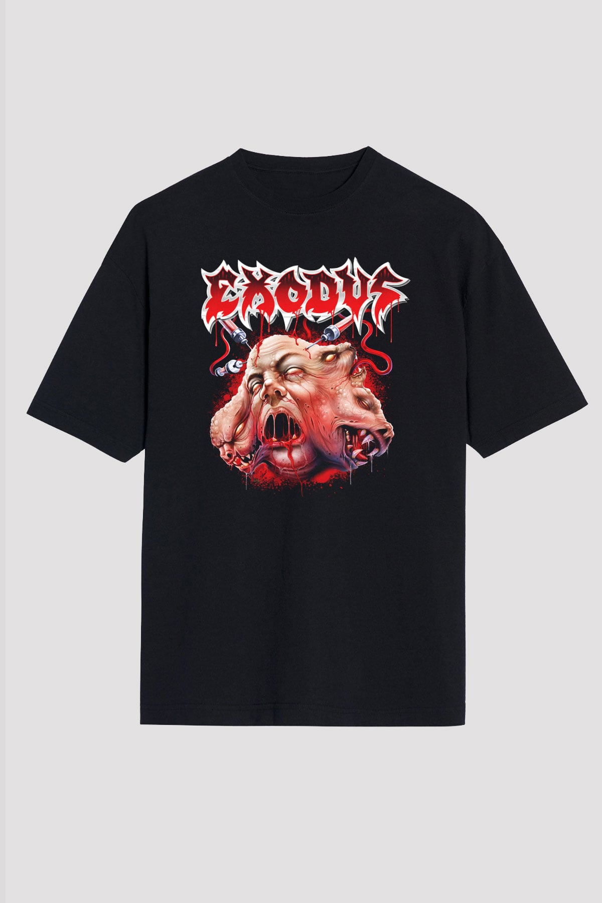 Exodus Siyah Unisex Oversize Tişört T-Shirt