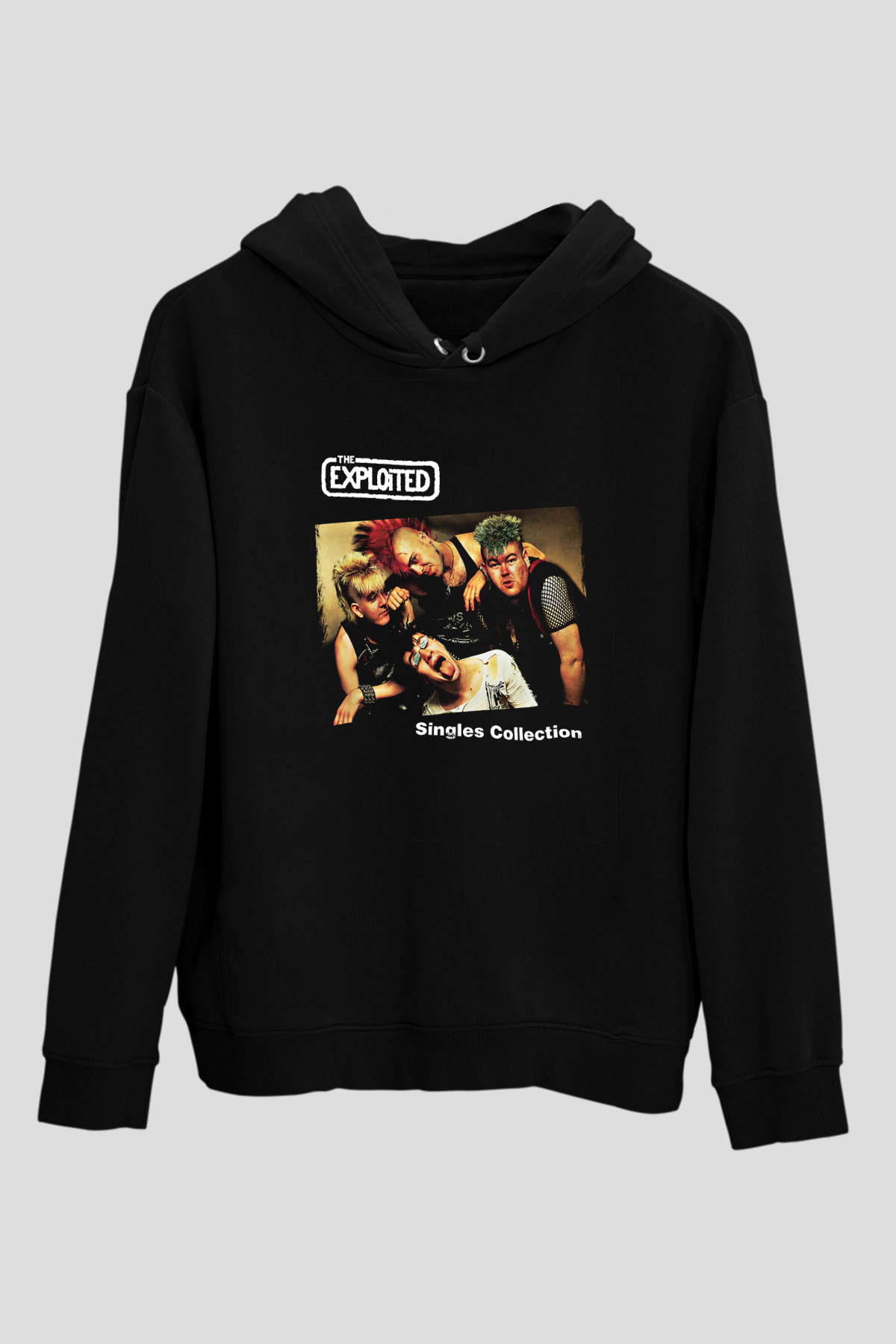 Exploited Baskılı Unisex Siyah Hoodie