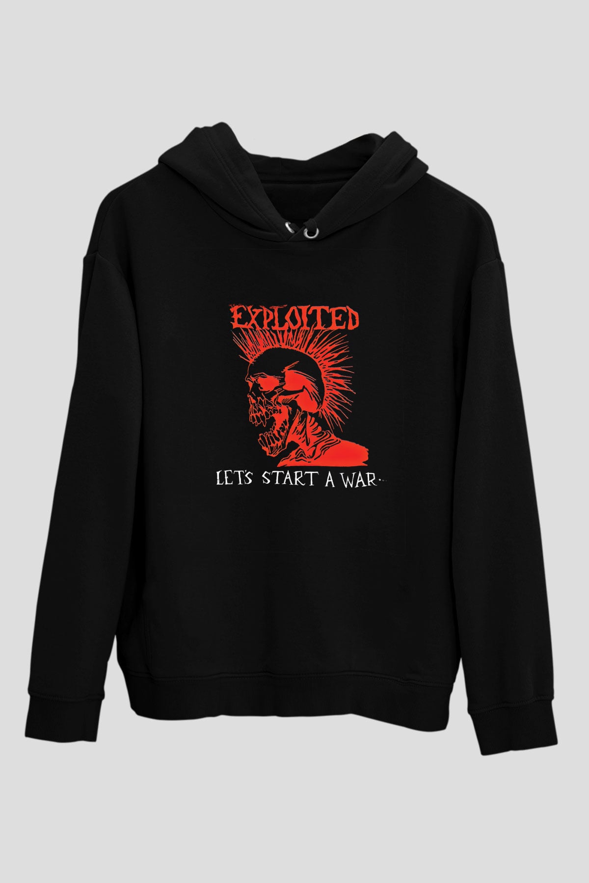 Exploited Baskılı Unisex Siyah Hoodie