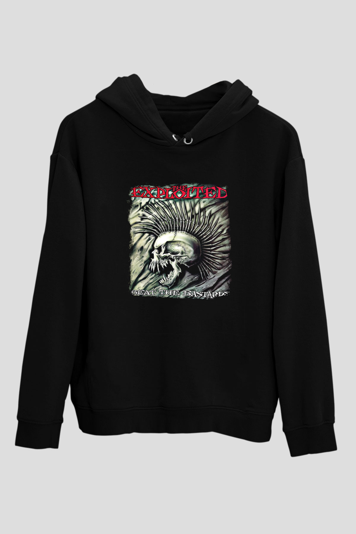 Exploited Baskılı Unisex Siyah Hoodie