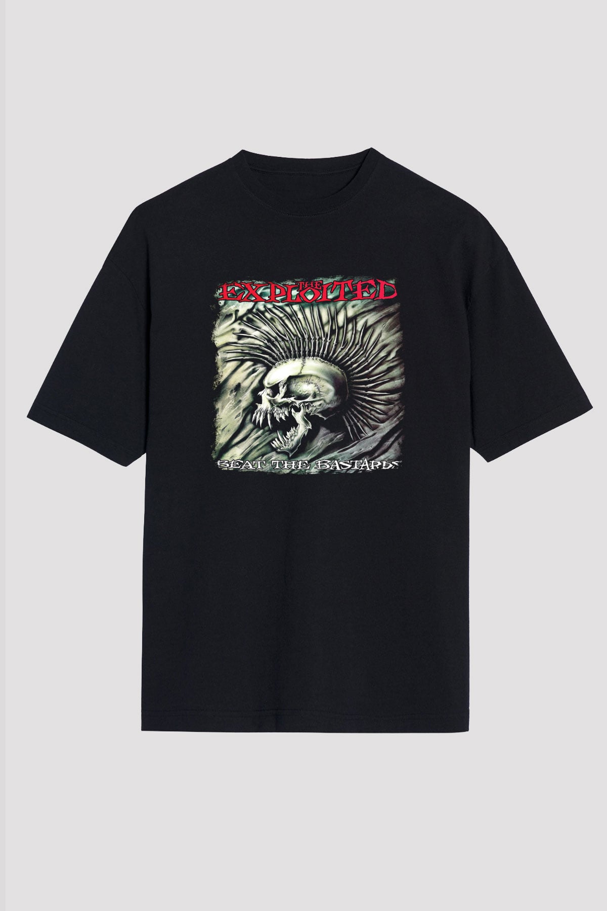 Exploited Baskılı Unisex Siyah Oversize Tişört