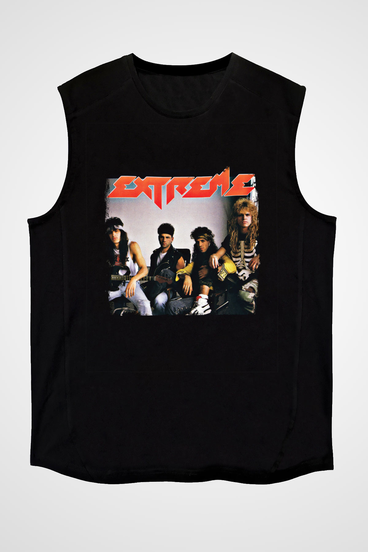 Extreme Baskılı Unisex Siyah Kolsuz Tişört
