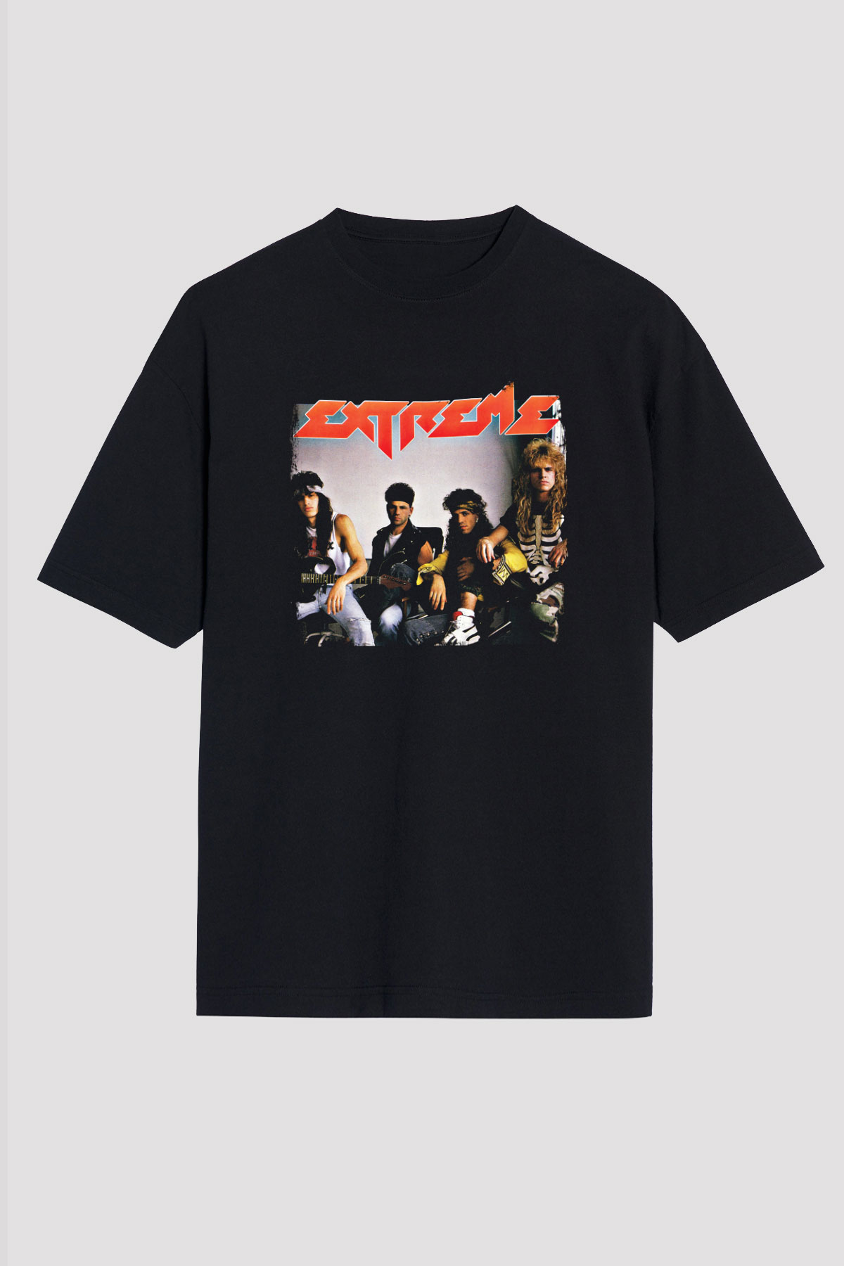 Extreme Baskılı Unisex Siyah Oversize Tişört