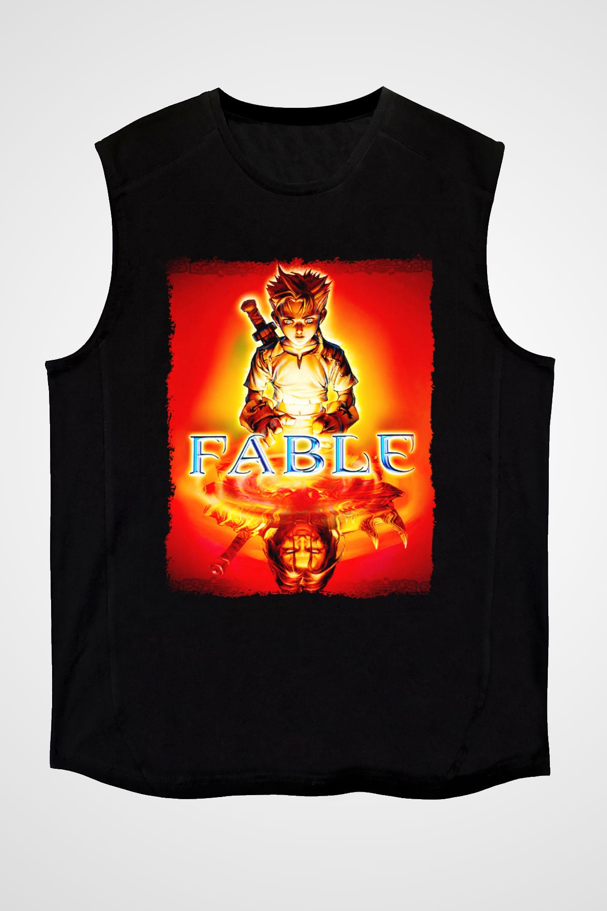 Fable Siyah Unisex Kolsuz Tişört
